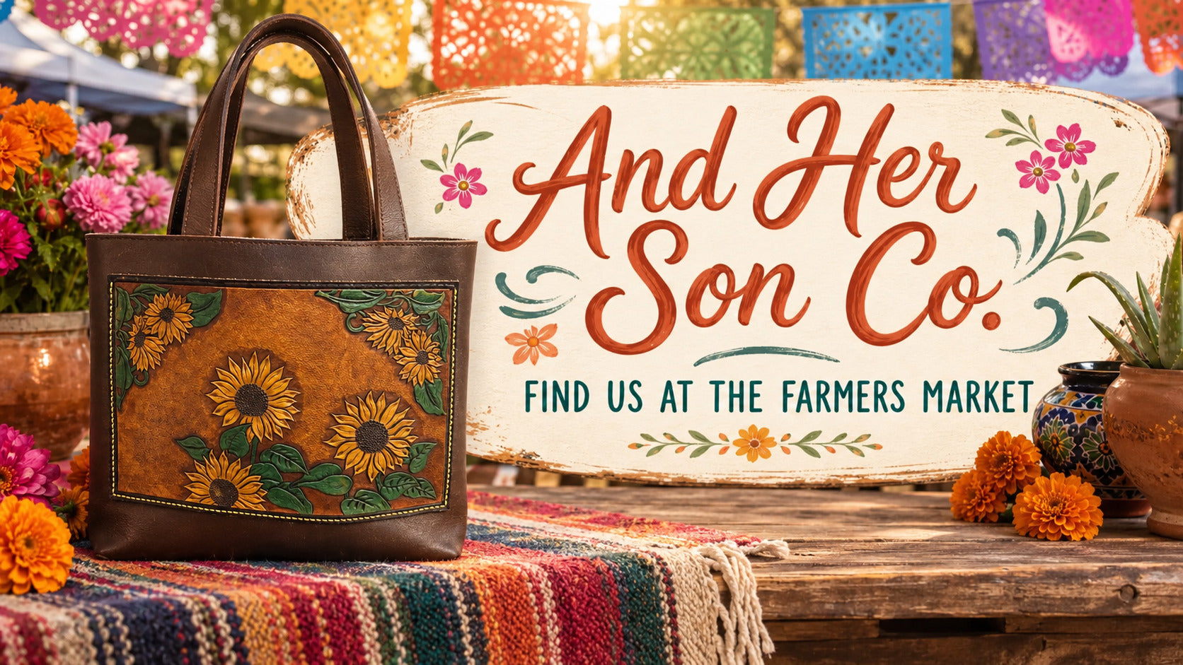 And Her Son Co. at the farmers market