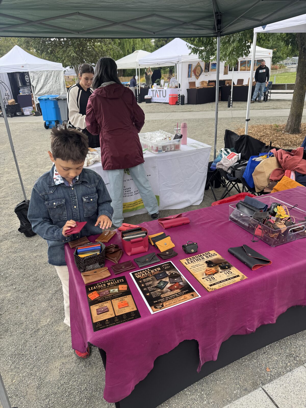 Wes at the market table