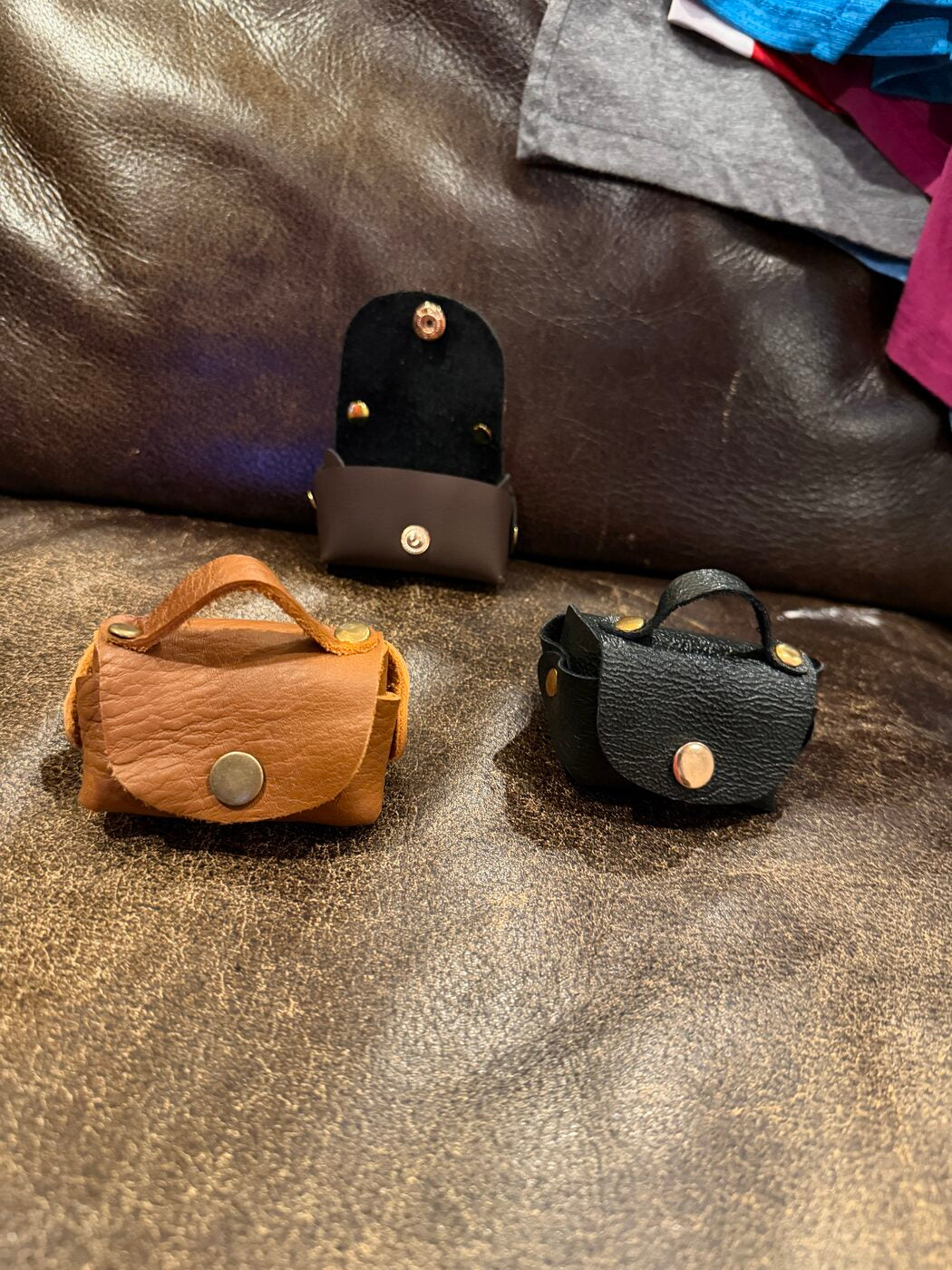 Small handmade leather bags