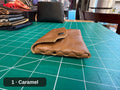 Billetera Lateral Tejida - Estuche de Cuero Hecho a Mano para Tarjetas y Efectivo