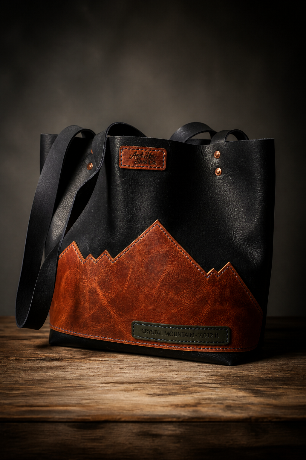 Crystal Mountain Leather Tote