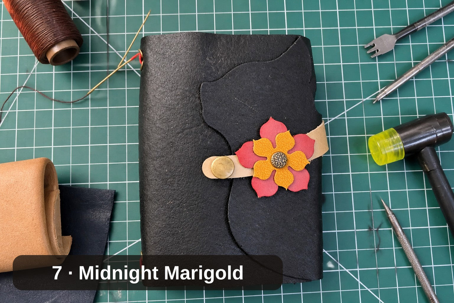 Cat Silhouette Leather Journal Cover, Many colors available