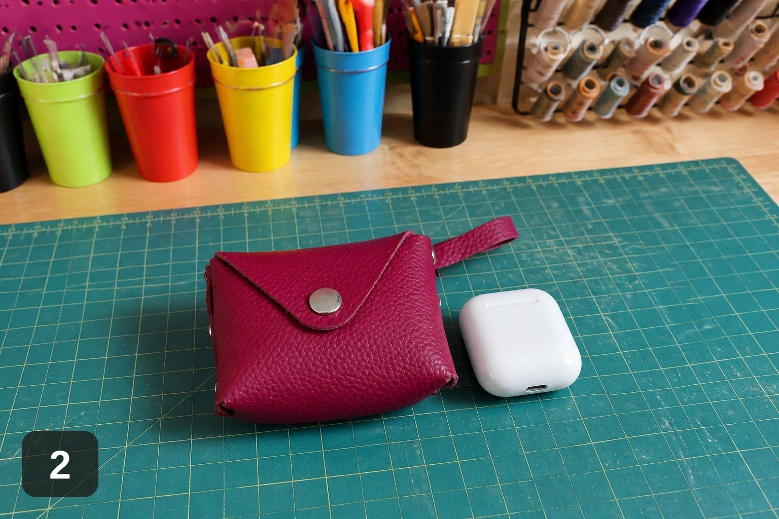 Mini Leather Coin Purse - Pouch for AirPods & Lipstick