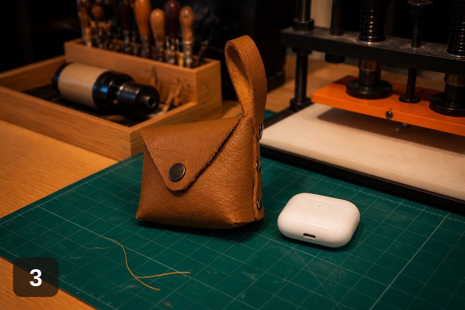 Mini Leather Coin Purse - Pouch for AirPods & Lipstick