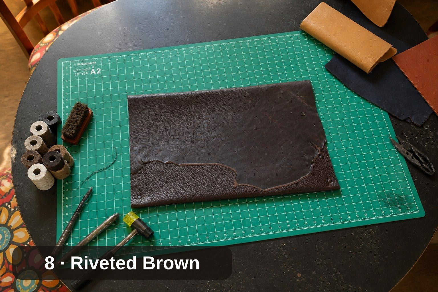 Funda para portátil "Live Edge" - Cuero sin tratar hecho a mano