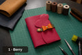 Bunny Journal Cover, Handmade Leather with Bow Tie Closure