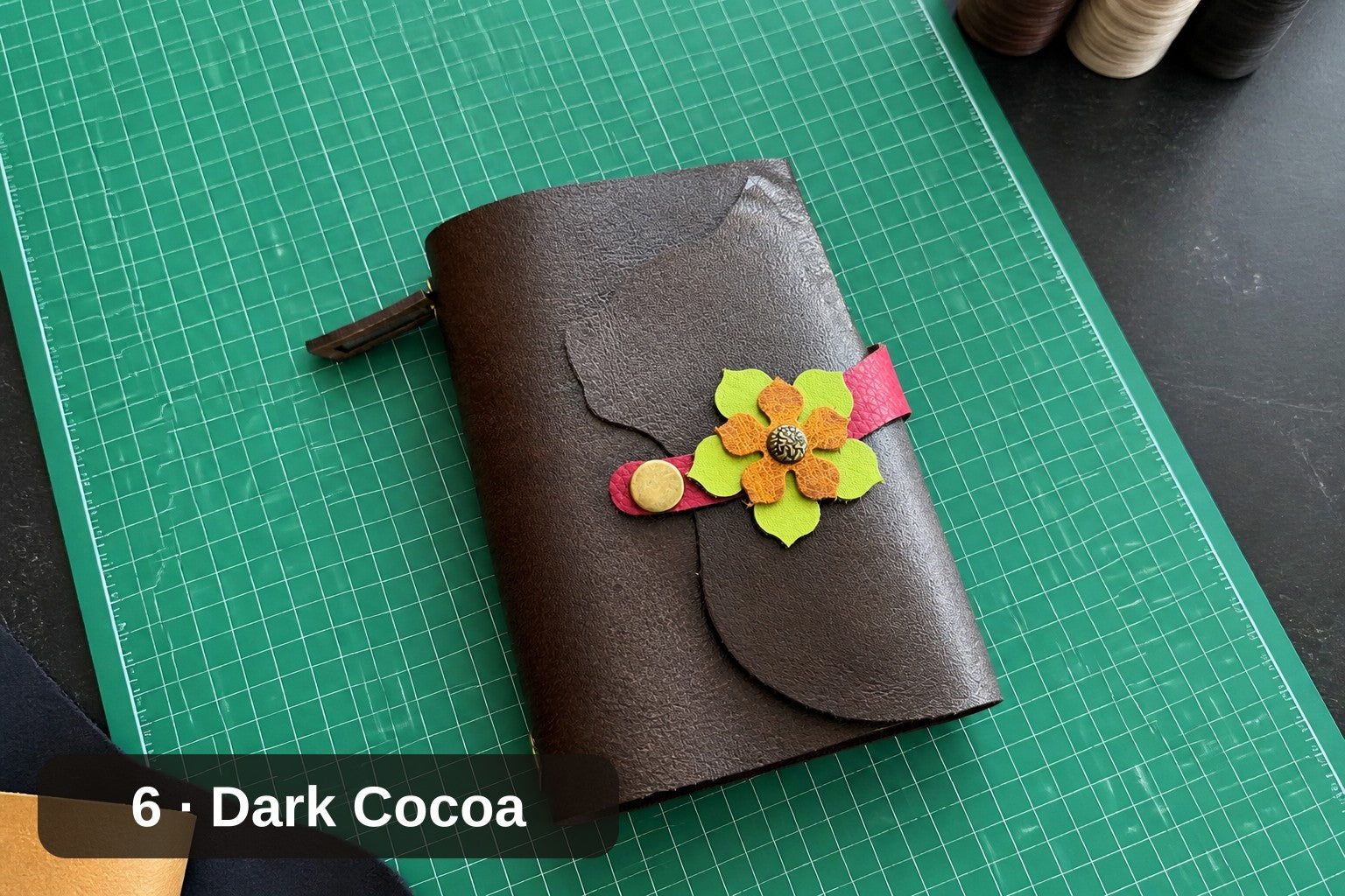 Cat Silhouette Leather Journal Cover, Many colors available