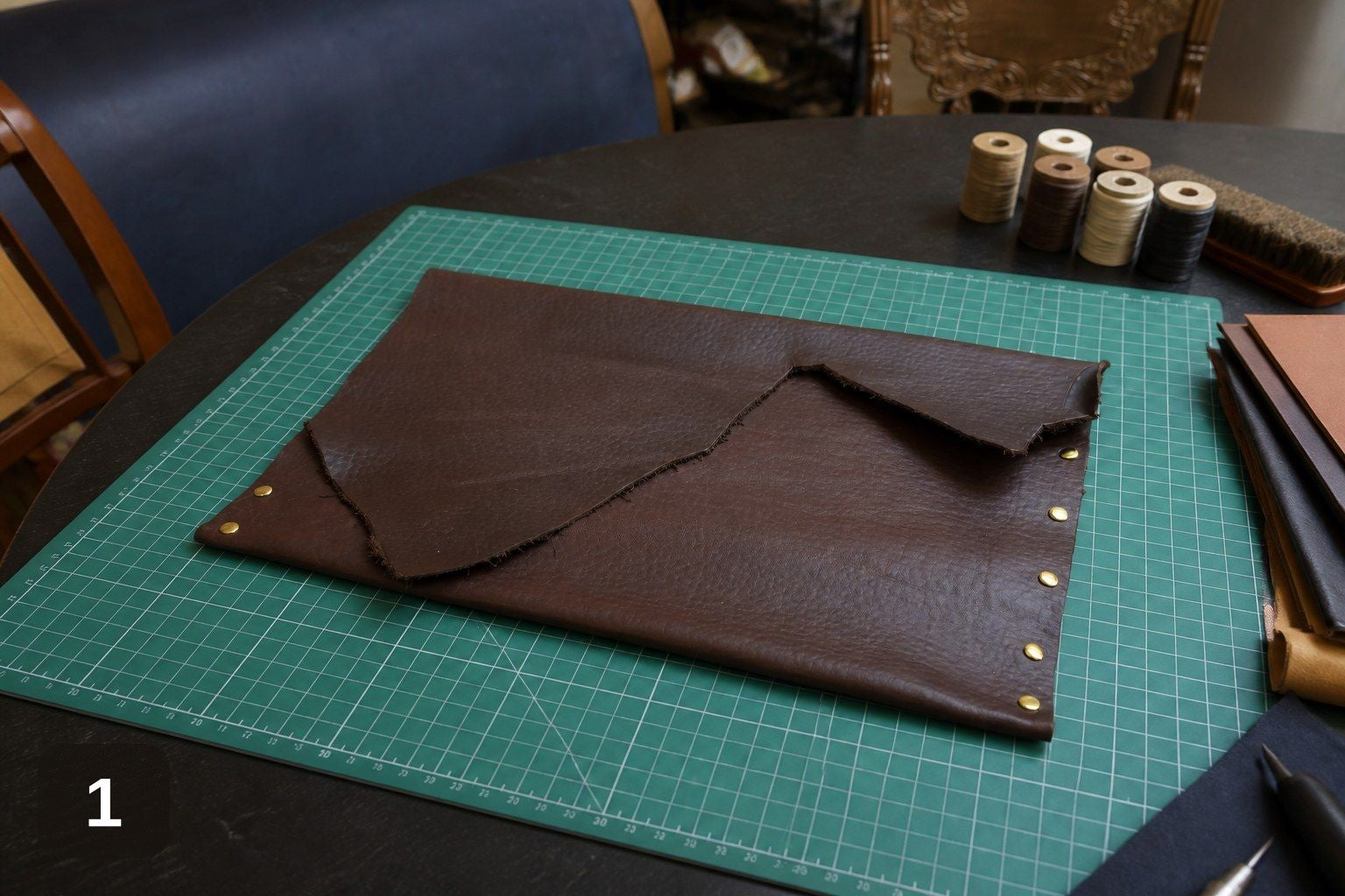 "Live Edge" Laptop Sleeve - Handmade Raw Leather