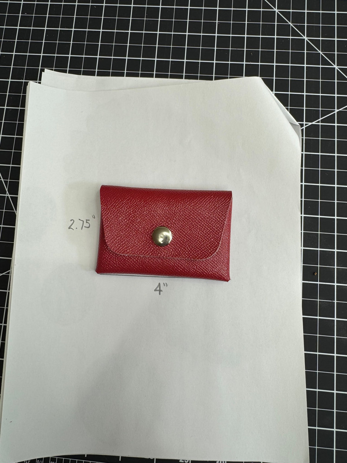 Leather Card Wallet, Stitchless Snap Closure