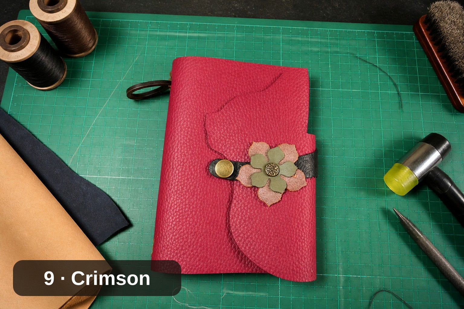 Cat Silhouette Leather Journal Cover, Many colors available