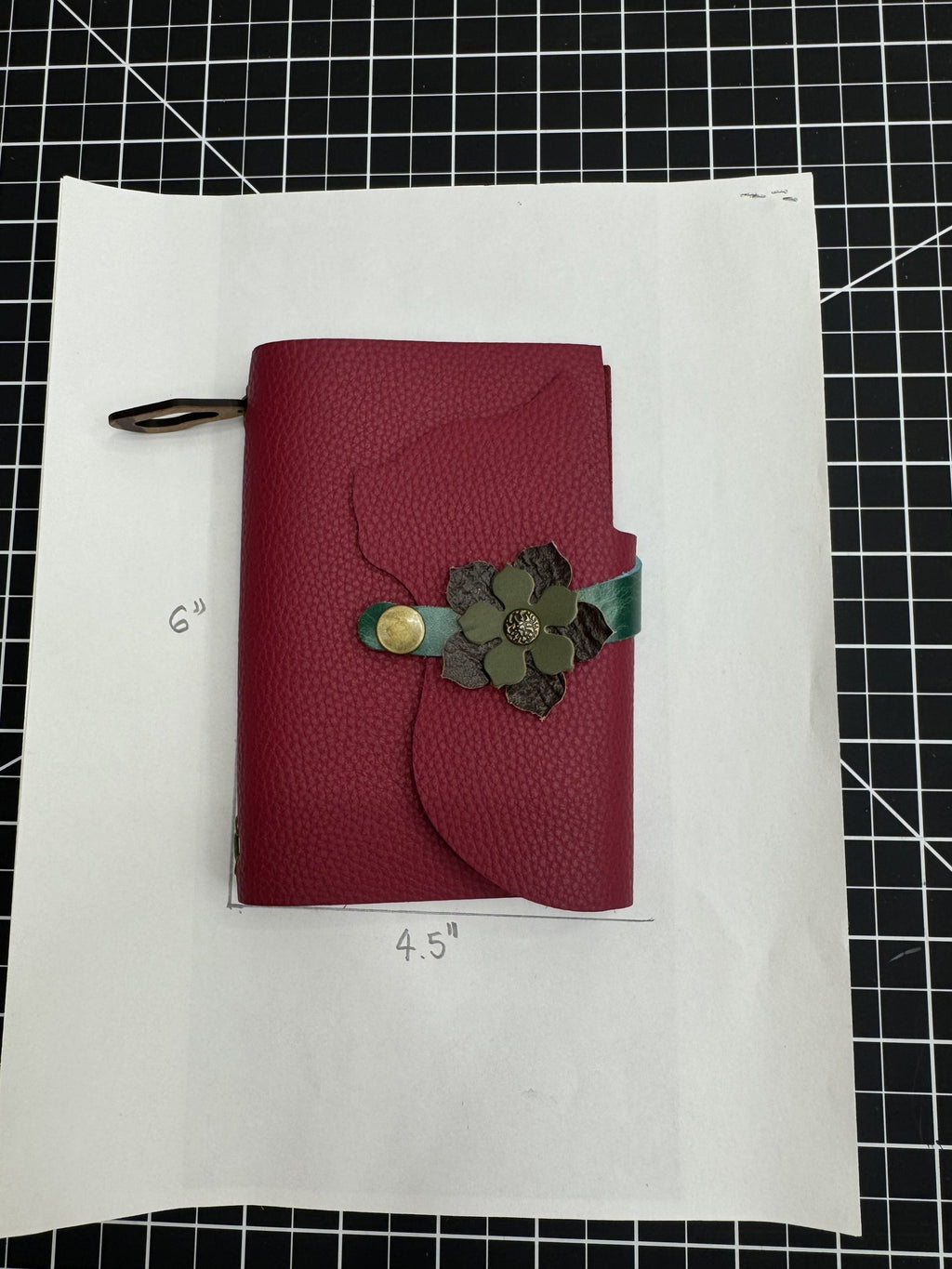 Cat Silhouette Leather Journal Cover, Many colors available