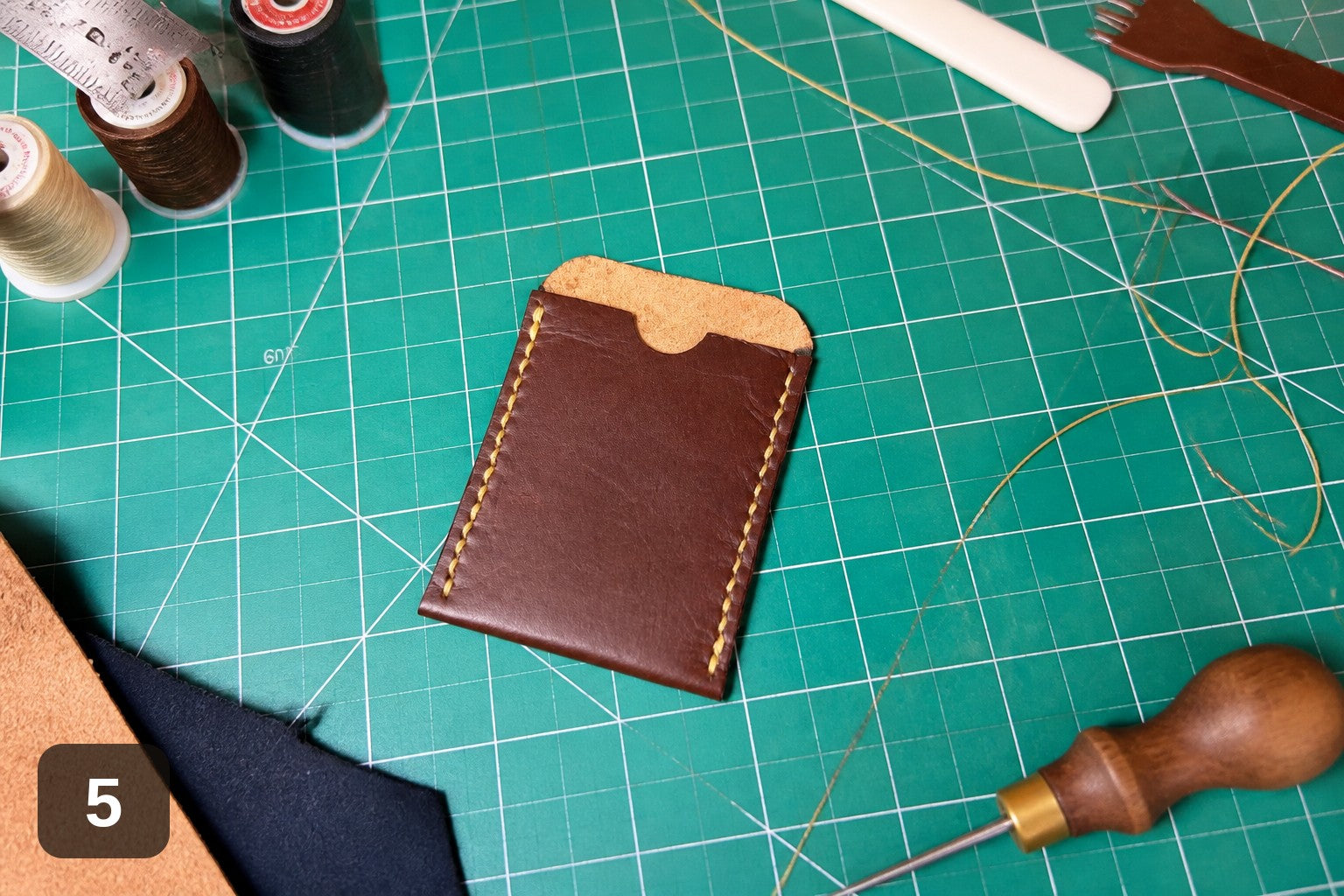 Full-Grain Card Holder Wallet - Handmade Slim Sleeve