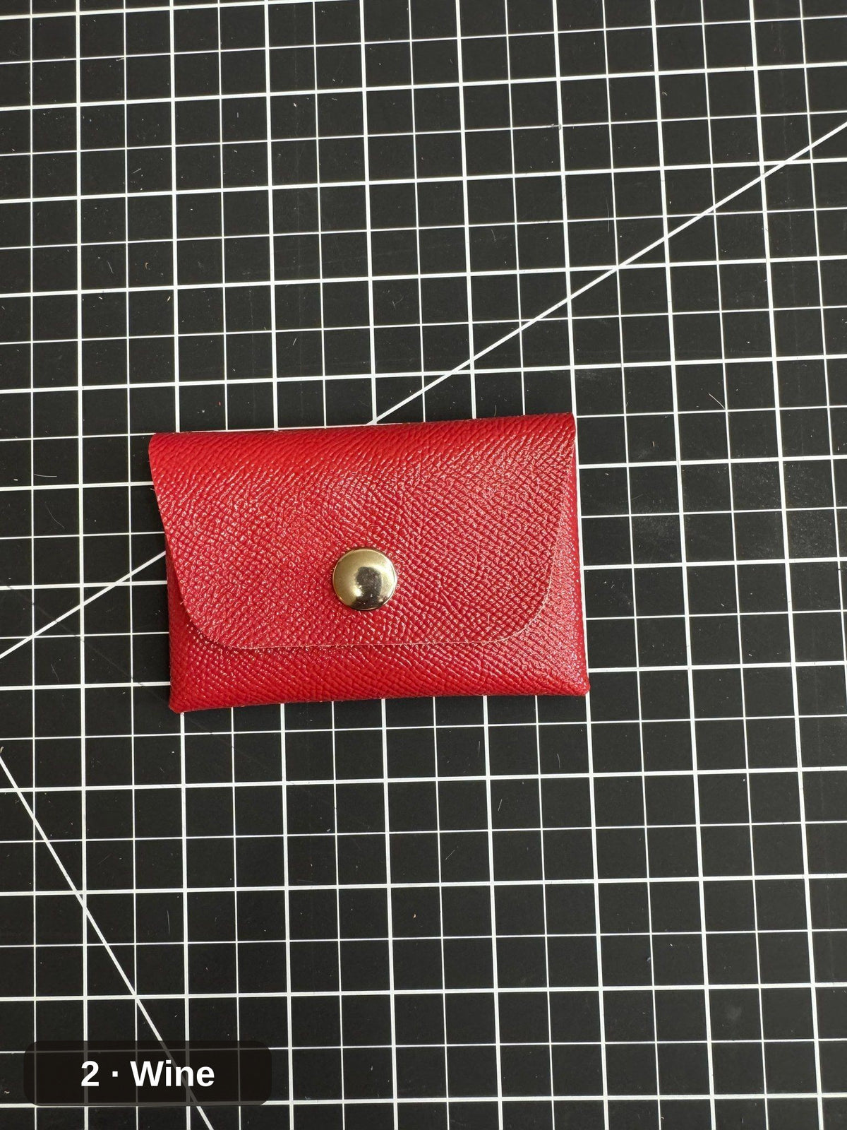 Leather Card Wallet, Stitchless Snap Closure