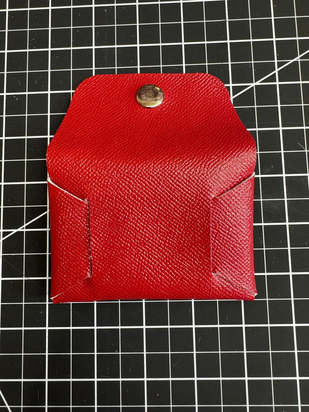 Leather Card Wallet, Stitchless Snap Closure