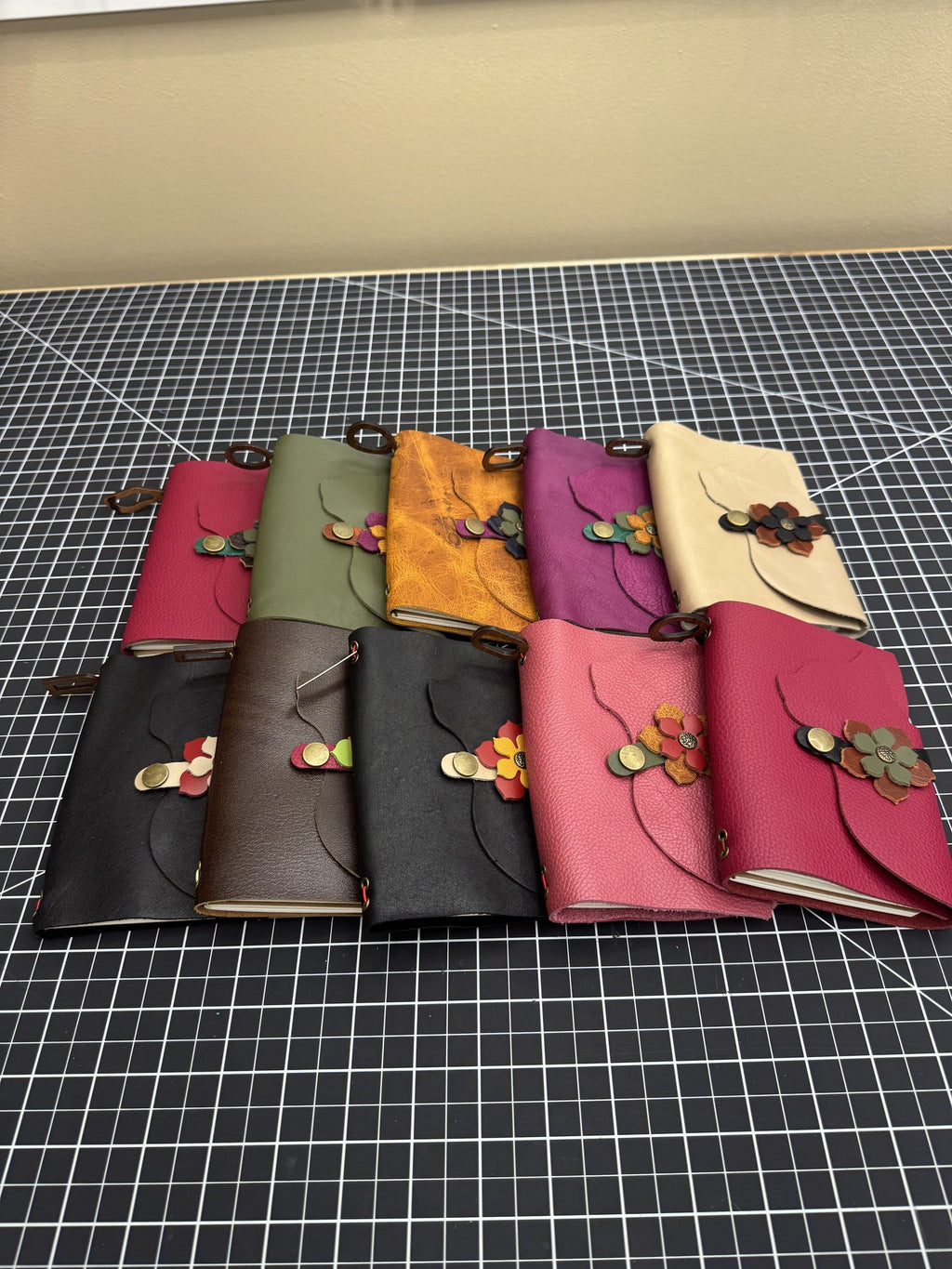 Cat Silhouette Leather Journal Cover, Many colors available