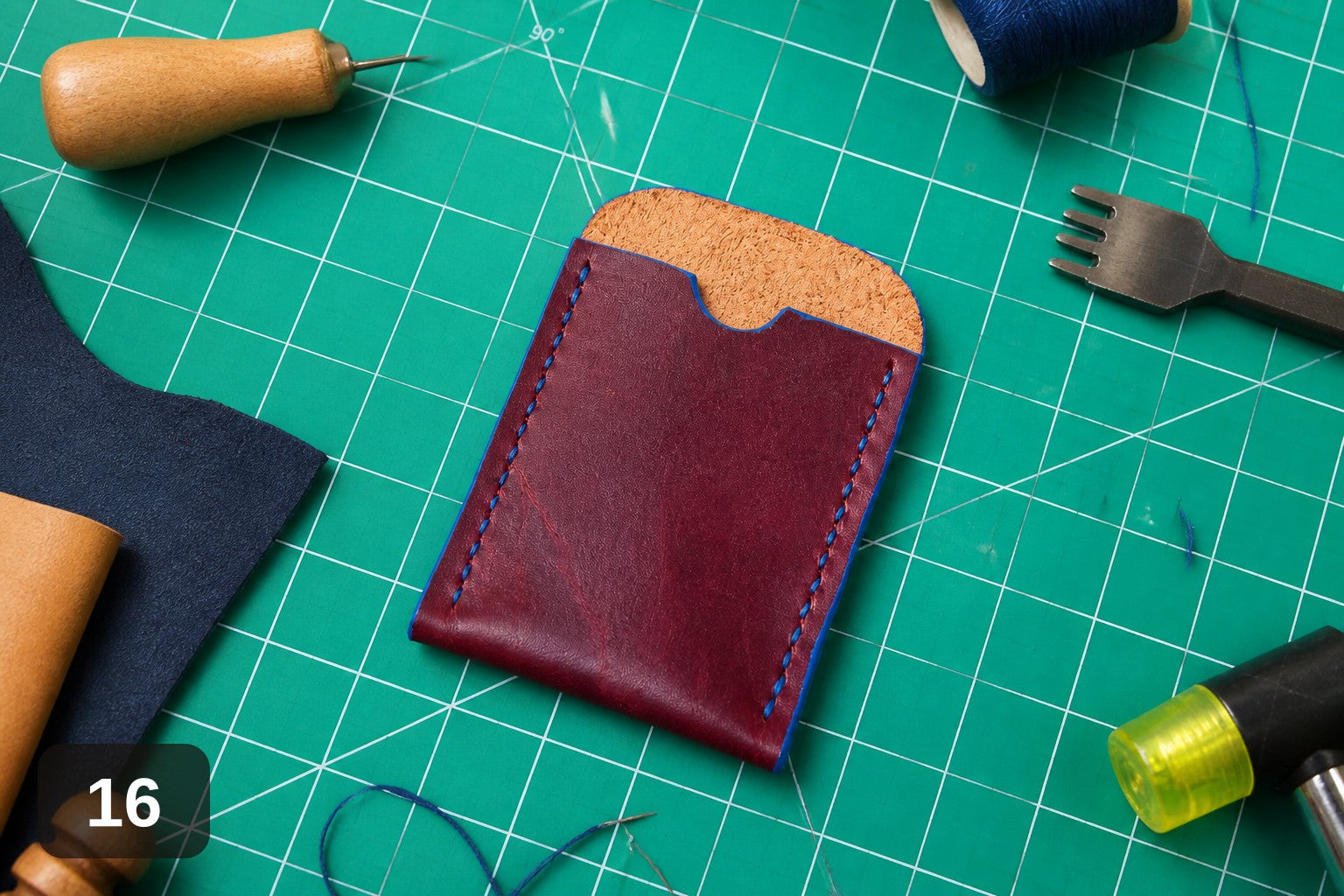 Full-Grain Card Holder Wallet - Handmade Slim Sleeve