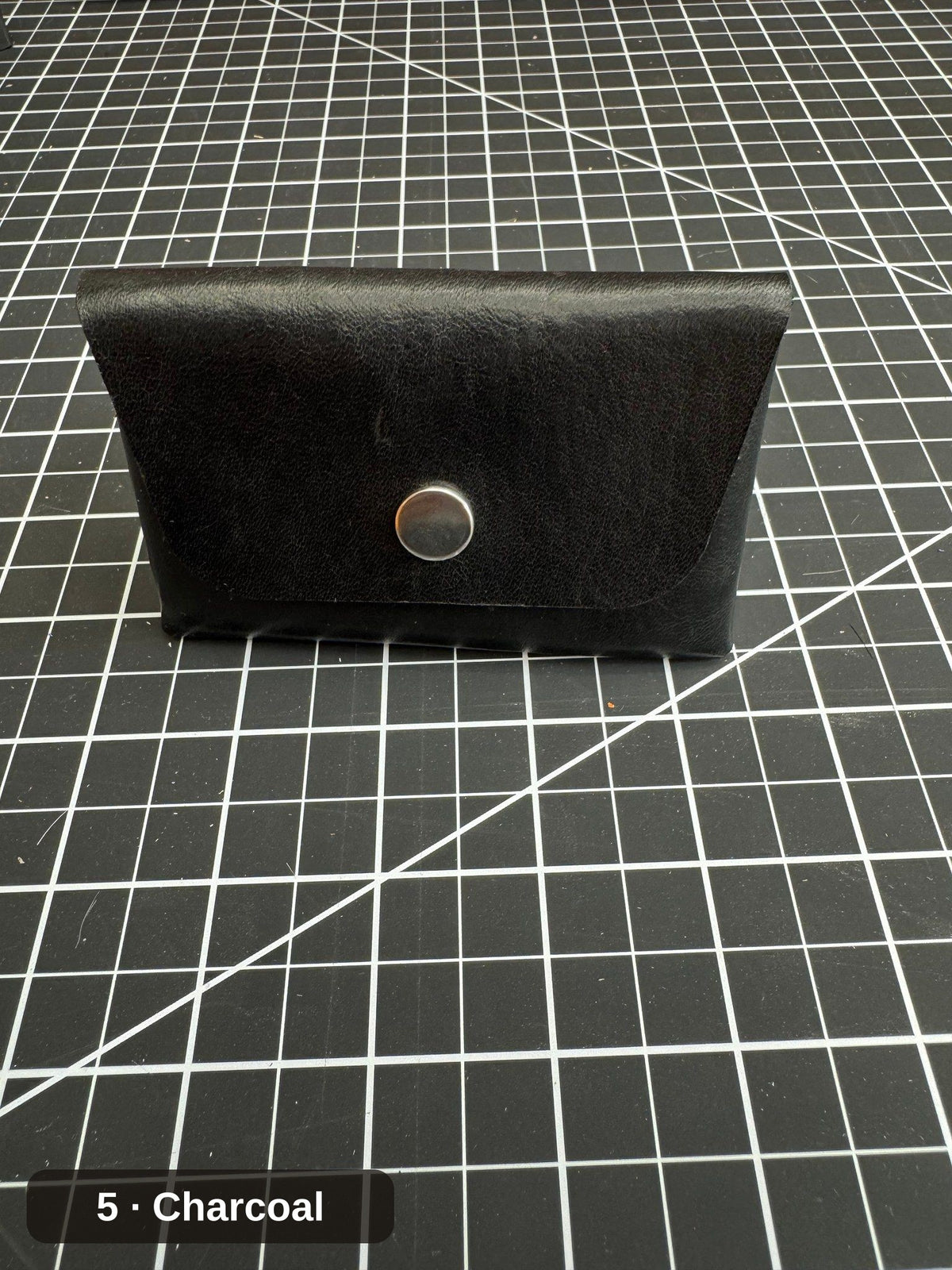 Leather Card Wallet, Stitchless Snap Closure