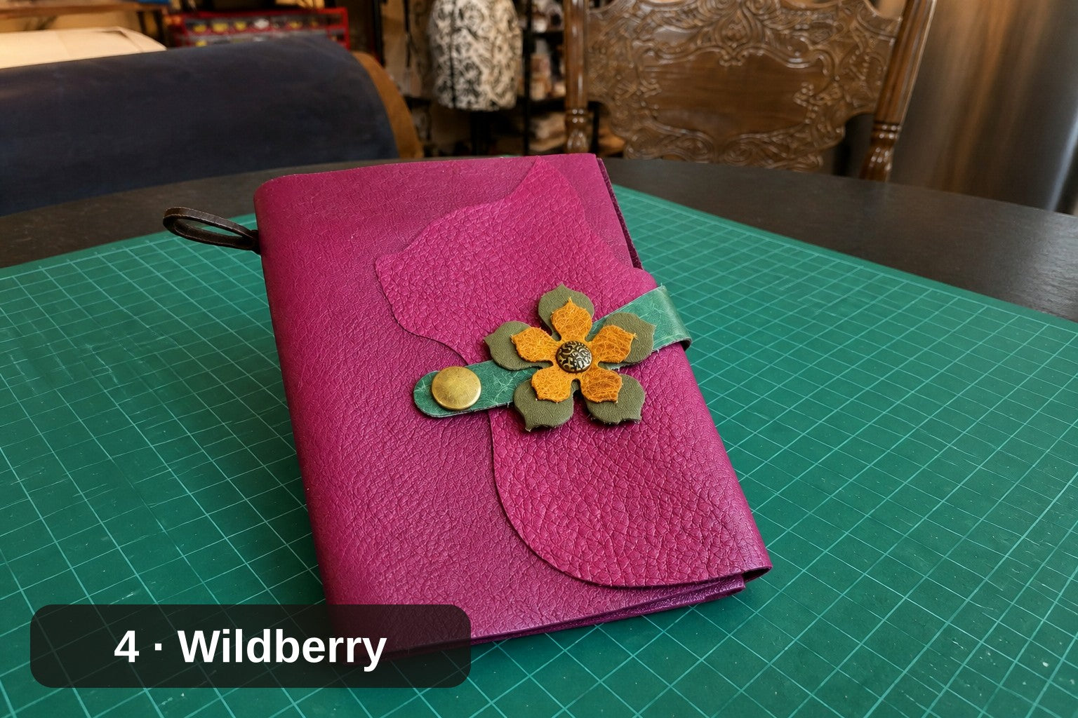 Cat Silhouette Leather Journal Cover, Many colors available