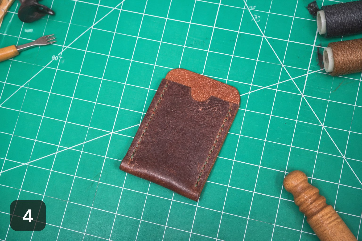 Full-Grain Card Holder Wallet - Handmade Slim Sleeve