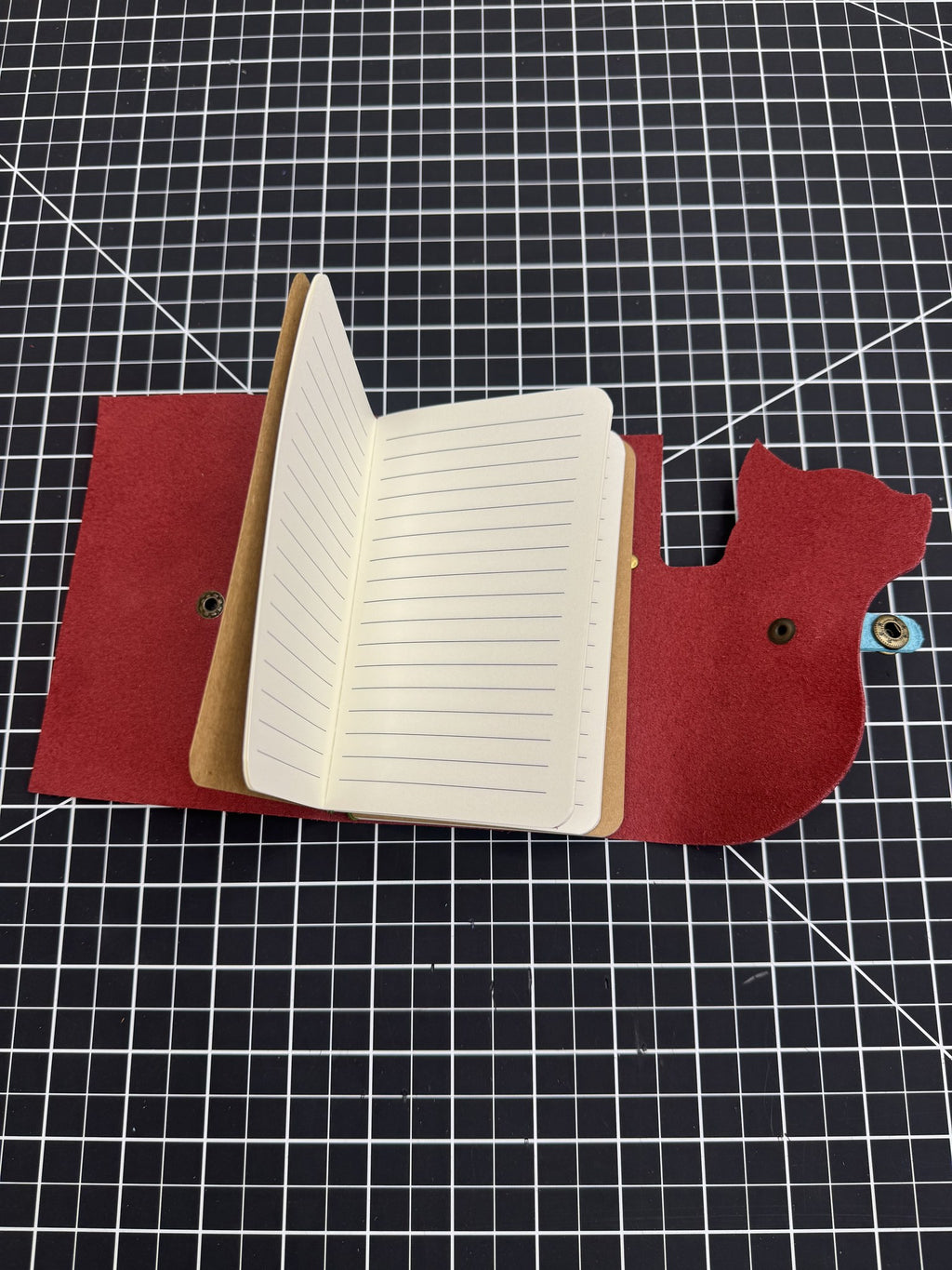 Cat Silhouette Leather Journal Cover, Many colors available