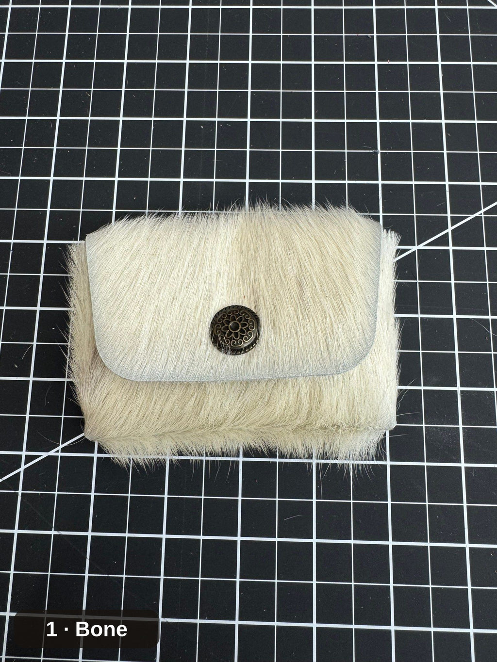 Leather Card Wallet, Stitchless Snap Closure