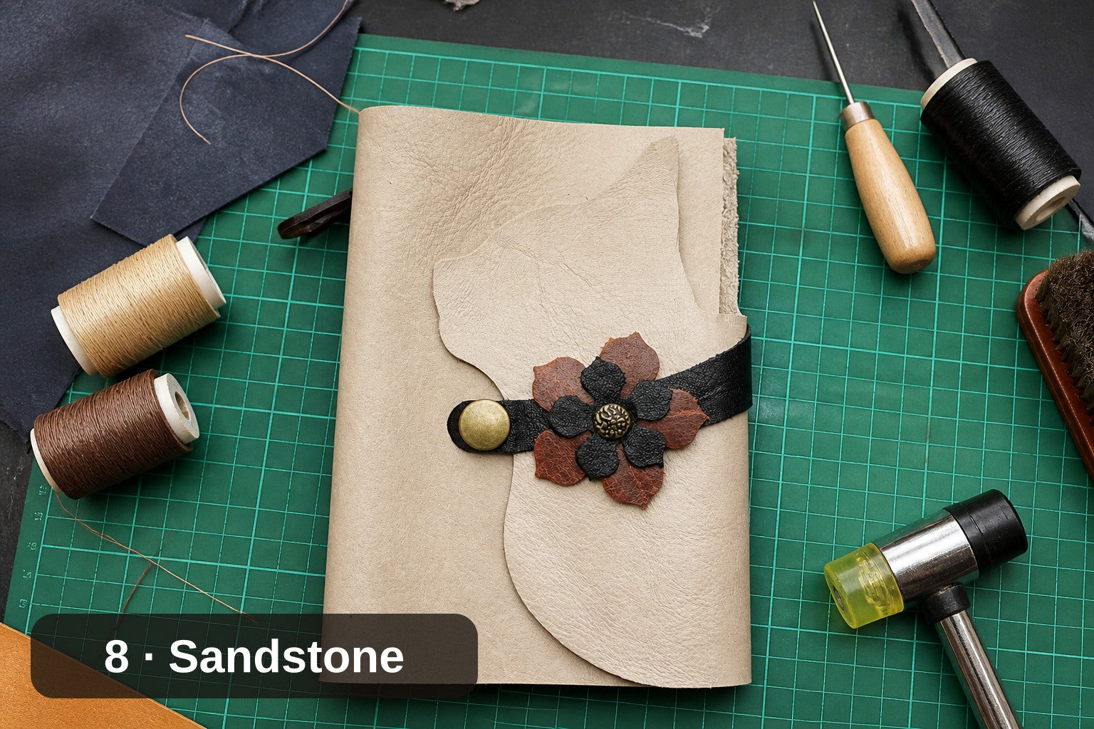 Cat Silhouette Leather Journal Cover, Many colors available