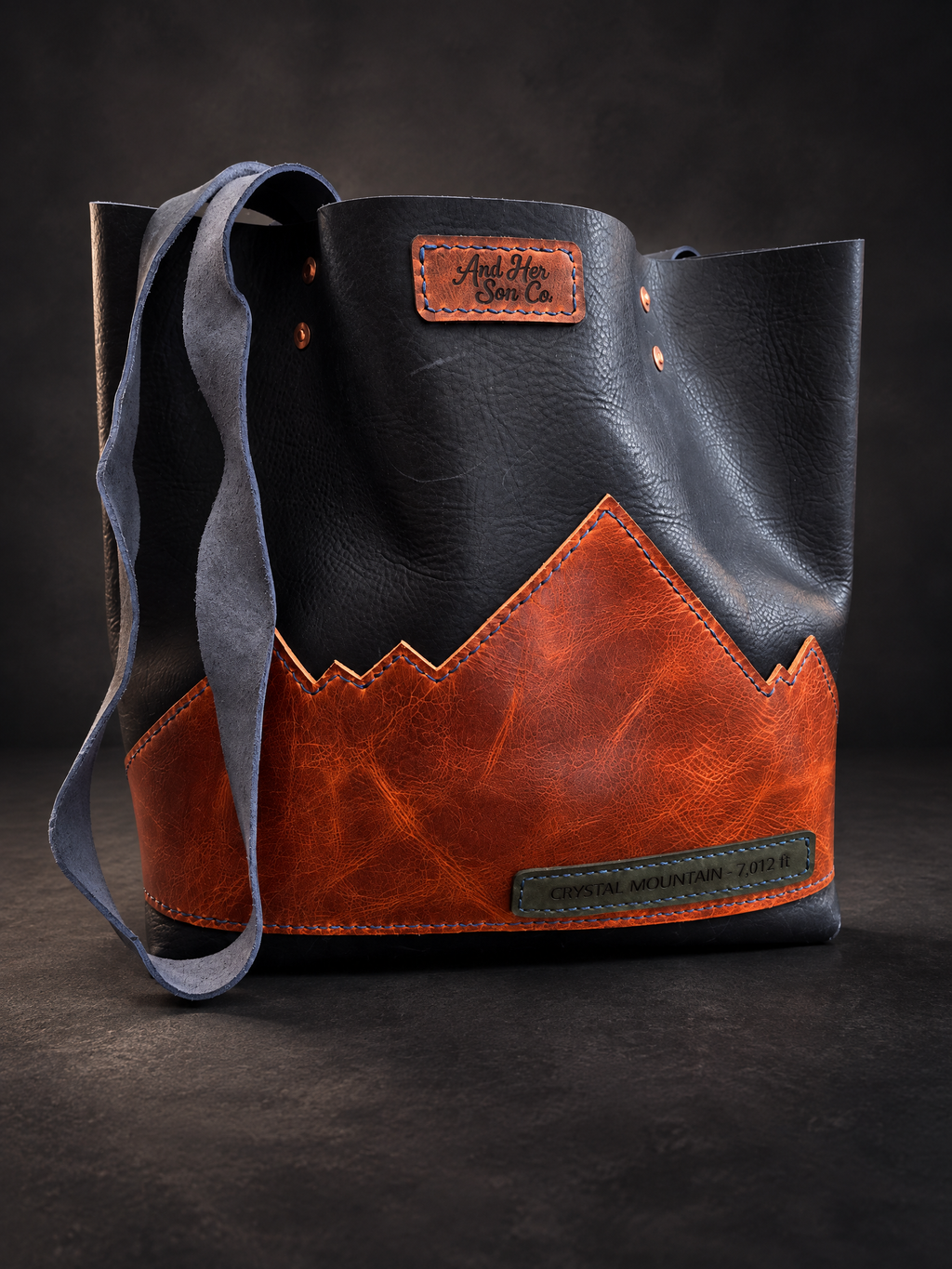 Crystal Mountain Leather Tote