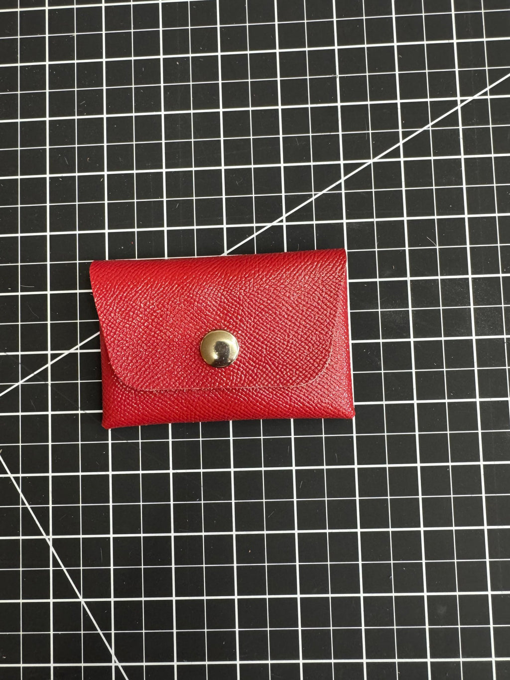 Leather Card Wallet, Stitchless Snap Closure