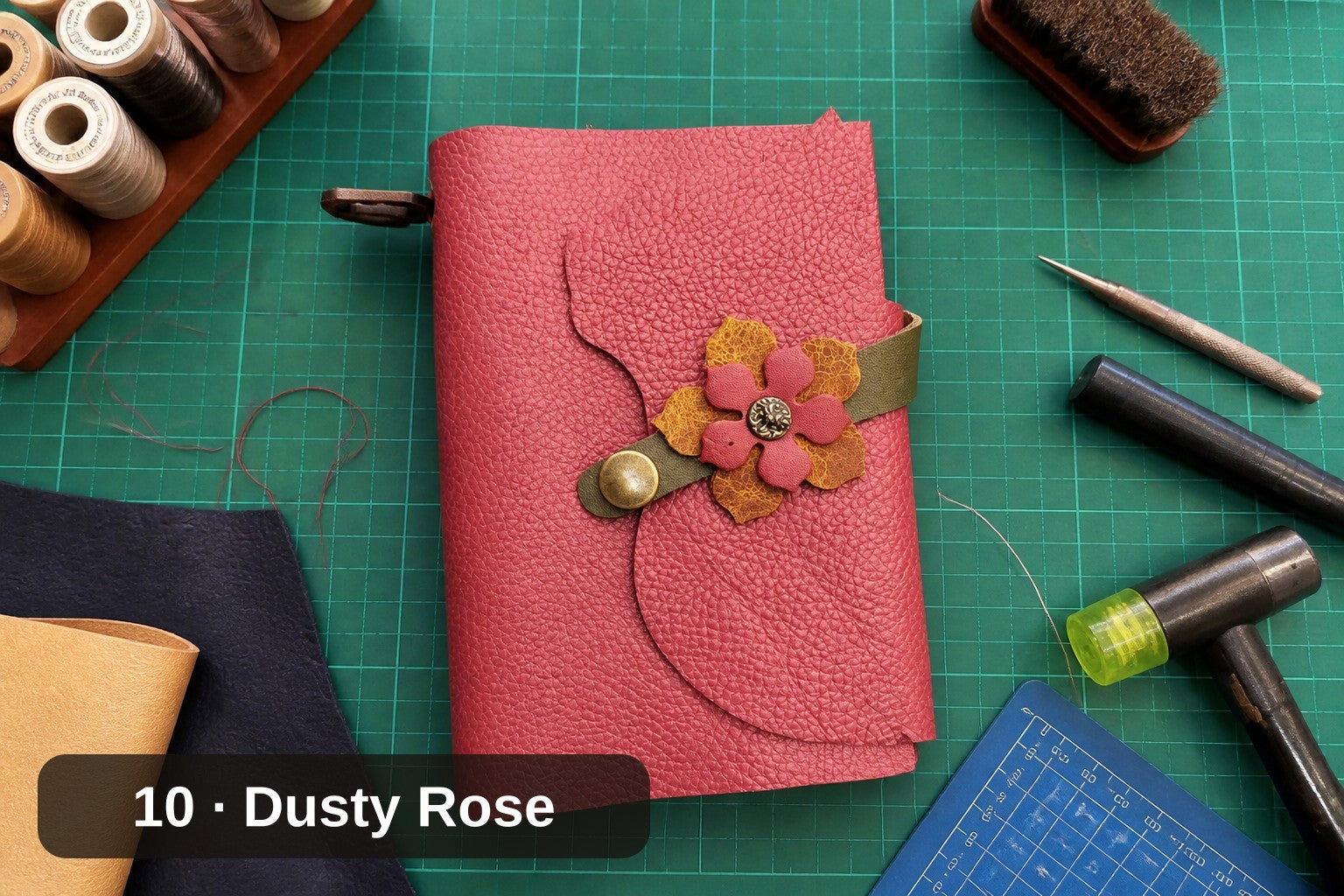 Cat Silhouette Leather Journal Cover, Many colors available