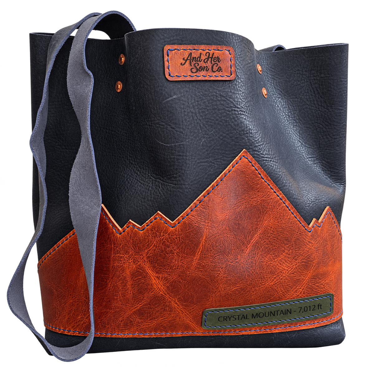 Crystal Mountain Leather Tote