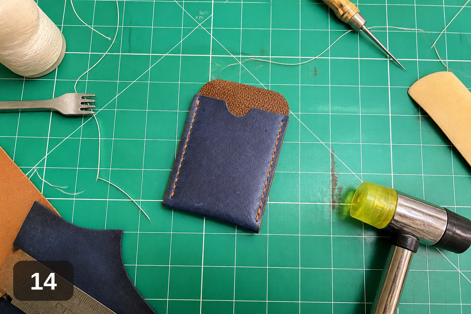 Full-Grain Card Holder Wallet - Handmade Slim Sleeve