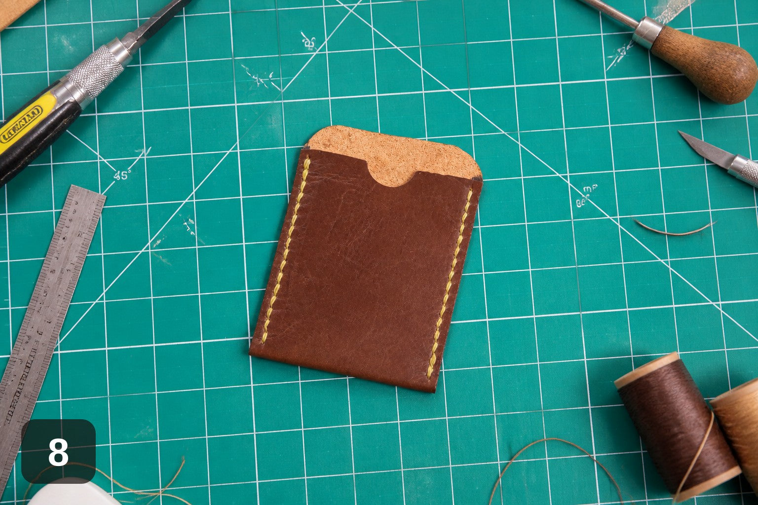 Full-Grain Card Holder Wallet - Handmade Slim Sleeve