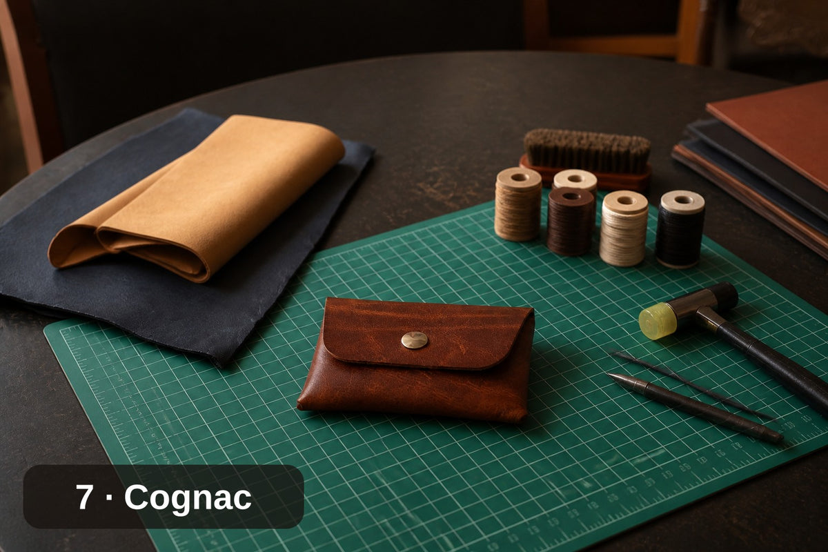 Leather Card Wallet, Stitchless Snap Closure