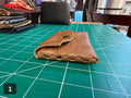 Woven Side Wallet - Handmade Leather Card & Cash Case
