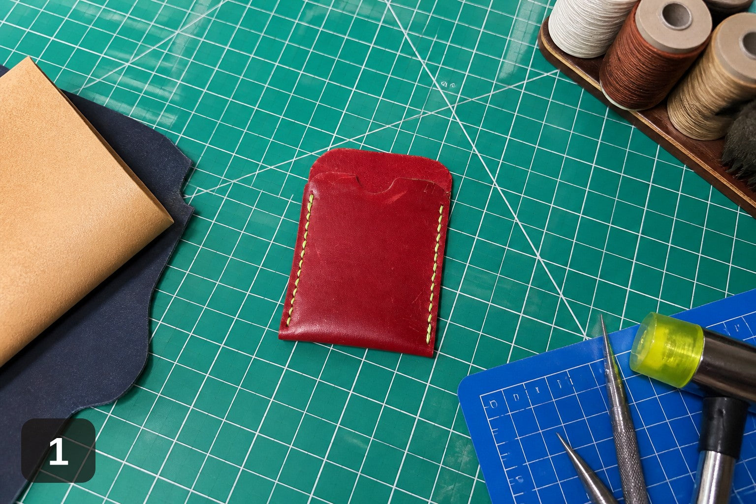 Full-Grain Card Holder Wallet - Handmade Slim Sleeve