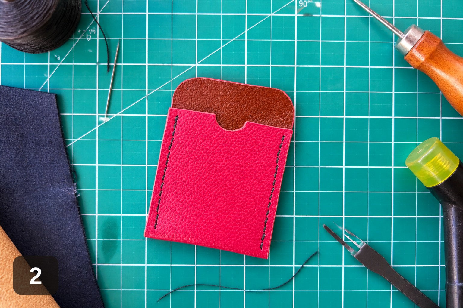 Full-Grain Card Holder Wallet - Handmade Slim Sleeve