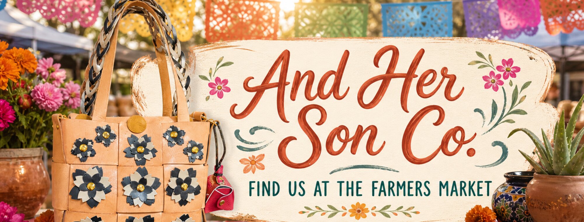 And Her Son Co. at the farmers market